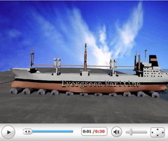 Three-dimensional Dynamic Simulation System of ship launching process 